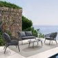 Braided Rope Outdoor Sofa Set with cushions 2 Single Chairs + 1 Three Seater Sofa + 1 Table (Back) Townchair (Copy)
