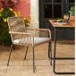 Braided Rope Single Outdoor Dining Chair Townchair