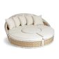 Outdoor Poolside Rattan Round Daybed with Canopy for Resorts Townchair