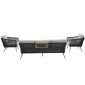 Townchair Rope Sofa Set Black All Weather proof with Cushions