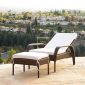 Townchair Outdoor Lounger with cushions (Multicolour Brown)