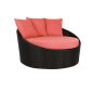 Townchair Outdoor Round Daybed with Side Table Black colour