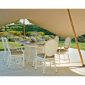 Townchair Outdoor Resort Dining Set 6 Chairs and Table (White)