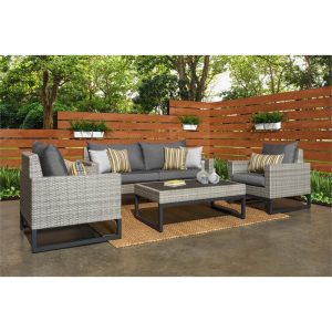 Outdoor Multicolour Grey Garden Sofa Set
