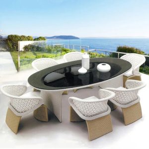 Townchair Outdoor Dining Set 6 Chairs and 1 Table