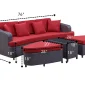 Townchair Outdoor Sofa Set 3 Seater + 2 Footer and 1 Table