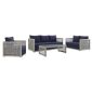 Townchair Outdoor Sofa Set for Balcony Grey Colour 1 Three Seater + 1 Two Seater + 1 Single Seater and Table