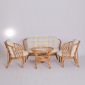 Townchair Cane Sofa For Living Room Set 4 Seater and 1 Table