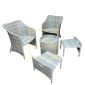 Outdoor Garden Patio Chair + Footrest and Table Multicolour Grey Colour Townchair