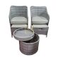 Outdoor Garden Patio Chair + Footrest and Table Multicolour Grey Colour Townchair (4)