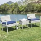 Townchair Outdoor Balcony Patio 2 Chairs and 1 Table (Multicolour Grey)