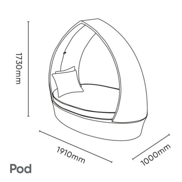 Town Chair Outdoor Poolside Daybed Grey Colour (5) Town Chair Outdoor Poolside Daybed Grey Colour