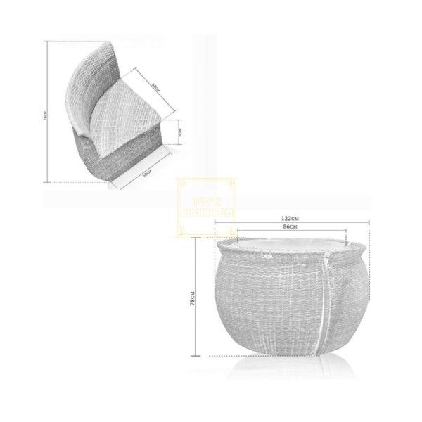 Townchair Outdoor Dining Set 4 Seater and 1 Table (Multicolour Grey) Townchair Outdoor Dining Set 4 Seater and 1 Table (Multicolour Grey)