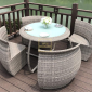 Townchair Outdoor Dining Set 4 Seater and 1 Table (Multicolour Grey)
