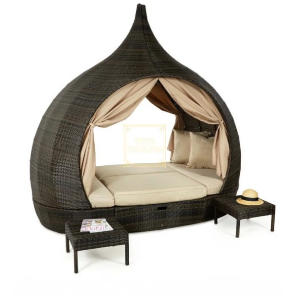 Townchair Outdoor Daybed (Multicolour Brown) (3) Townchair Outdoor Daybed (Multicolour Brown)