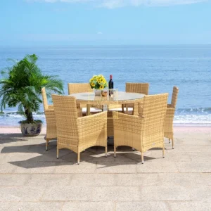 Townchair Outdoor Dining Set 4 Chairs and 1 Table (Multicolour Gold)