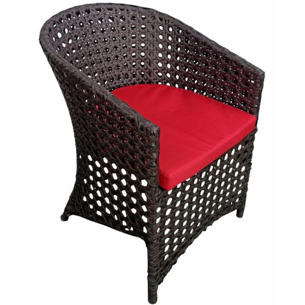 Townchair Outdoor Patio Set 4 Chairs and 1 Table (Brown) (3) Townchair Outdoor Patio Set 4 Chairs and 1 Table (Brown)