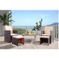 Townchair Outdoor Patio Set for Balcony with footrest muticolour Brown