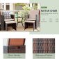 Townchair Outdoor Patio Set for Balcony with footrest muticolour Brown