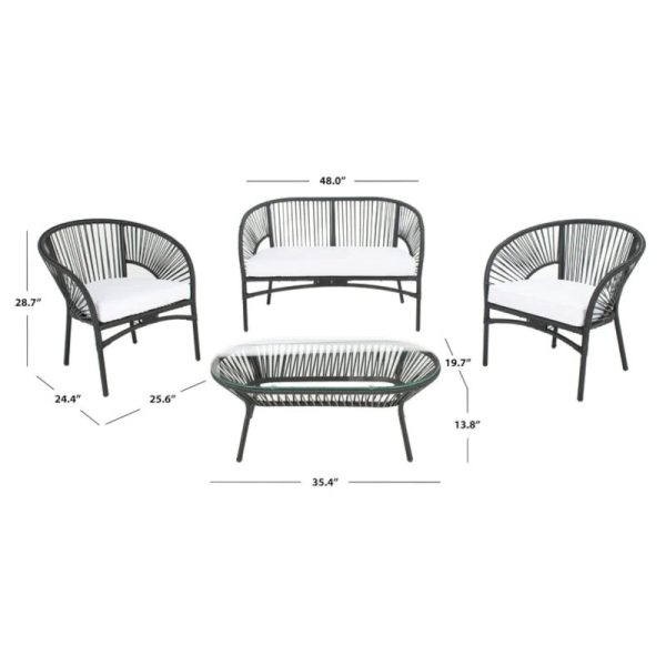Townchair Outdoor Sofa Set 4 Seater and 1 Table (2) Townchair Outdoor Sofa Set 4 Seater and 1 Table