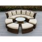 Townchair Outdoor Sofa Set 8 Seater and 1 Table Multicolour Brown
