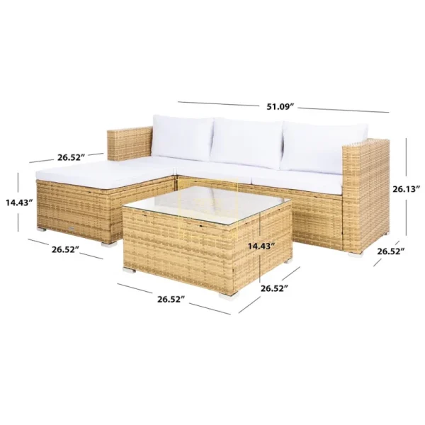 Townchair Balcony Outdoor Sofa 4 Seater and 1 Table (Multicolour Gold) Townchair Balcony Outdoor Sofa 4 Seater and 1 Table (Multicolour Gold)