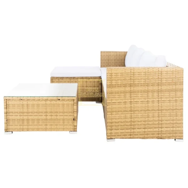 Townchair Balcony Outdoor Sofa 4 Seater and 1 Table (Multicolour Gold) Townchair Balcony Outdoor Sofa 4 Seater and 1 Table (Multicolour Gold)