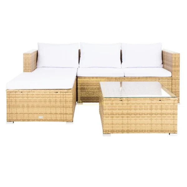 Townchair Balcony Outdoor Sofa 4 Seater and 1 Table (Multicolour Gold) Townchair Balcony Outdoor Sofa 4 Seater and 1 Table (Multicolour Gold)