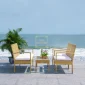 Town Chair Outdoor Balcony Sofa Set 4 Seater and 1 Table (Multicolour Gold)