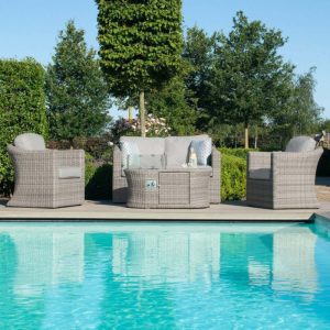 Townchair Rattan Sofa Set for Outdoors Resort Multicolour Grey Colour