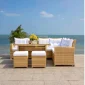 Townchair Outdoor Dining and Sofa Set 8 Seater and 1 Table (Multicolour Gold)