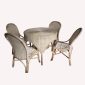 Townchair Cane Rattan Dining Set 4 Chairs and 1 Table