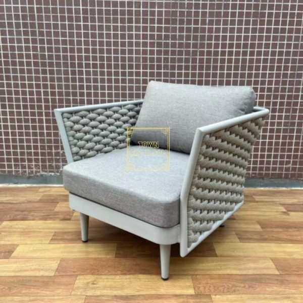Townchair Braided Outdoor Rope Sofa Set Grey Colour 5 Seater and 1 Table (2) Townchair Braided Outdoor Rope Sofa Set Grey Colour 5 Seater and 1 Table