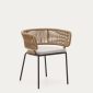 Townchair Braided Rope Dining Chair with Cushion Jute Colour