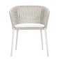 Townchair Braided Rope Dining Chair with Cushion Light Grey
