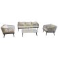 Townchair Braided Rope Sofa Set For Garden Grey Colour 5 Seater and 1 Table with Cushions