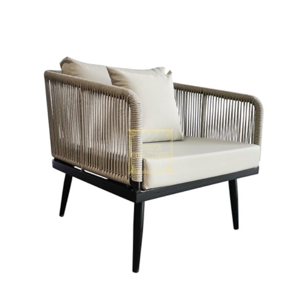 Townchair Braided Rope Sofa Set For Garden Grey Colour 5 Seater and 1 Table with Cushions (3) Townchair Braided Rope Sofa Set For Garden Grey Colour 5 Seater and 1 Table with Cushions