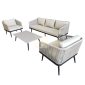Townchair Braided Rope Sofa Set For Garden Grey Colour 5 Seater and 1 Table with Cushions