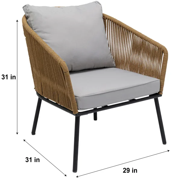 Townchair Braided Rope Sofa Set Jute Colour 5 Seater and 1 Table (5) Townchair Braided Rope Sofa Set Jute Colour 5 Seater and 1 Table