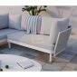 Townchair Braided Rope Sofa Set Light Grey 6 Seater and 1 Table