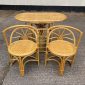Townchair Cane Cafe Dining Set for Cafetaria and Pubs 2 Chairs and 1 Table