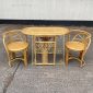 Townchair Cane Cafe Dining Set for Cafetaria and Pubs 2 Chairs and 1 Table