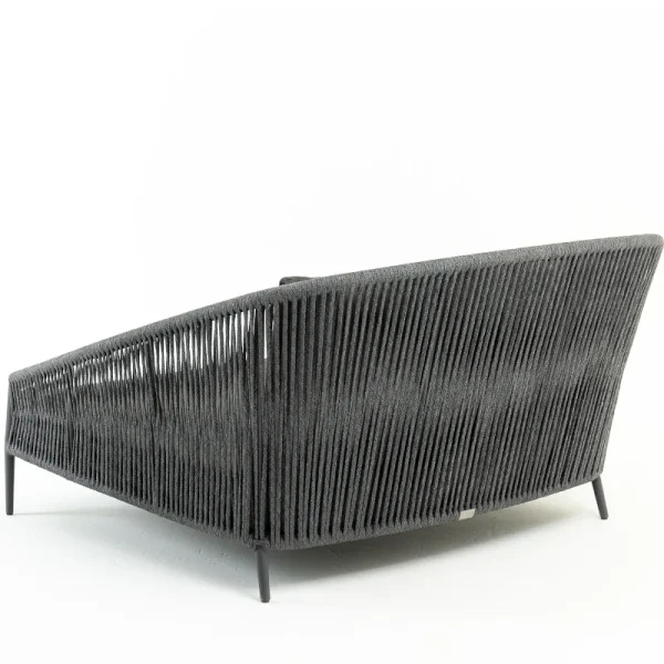 Townchair Outdoor Daybed for Balcony Rope Dark Grey with Cushions (3) Townchair Outdoor Daybed for Balcony Rope Dark Grey with Cushions