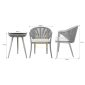 Townchair Outdoor Garden Chairs Patio Set with Cushions Grey