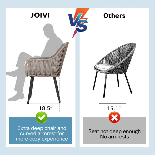 Townchair Outdoor Rope Dining Set 4 Chairs and 1 Table with Glass and Cushions Grey Colour (3) Townchair Outdoor Rope Dining Set 4 Chairs and 1 Table with Glass and Cushions Grey Colour