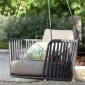 Townchair Outdoor Rope Single Seater Swing Chair with Cushion