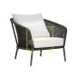 Townchair Rope Sofa Set Black All Weather proof with Cushions