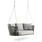 Townchair Two Seater Swing Chair for Garden with Cushions and Rope