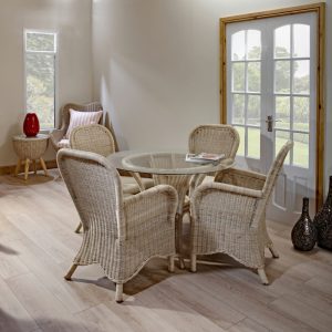 Townchair Cane Dining Set 4 Chairs and 1 Table