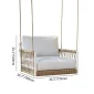 Townchair Outdoor Rope Single Seater Swing Chair for Balcony with Cushions Honey Colour